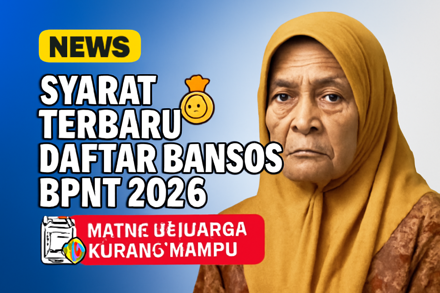 Syarat Terbaru Daftar Bansos BPNT 2026 untuk Keluarga Kurang Mampu